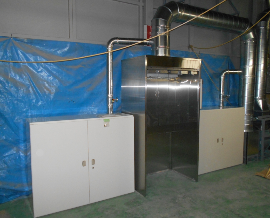 塗料保管庫での局所排気工事